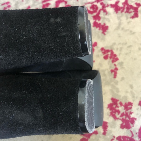 Suede over-the-knee slouch heel boots - Picture 11 of 16